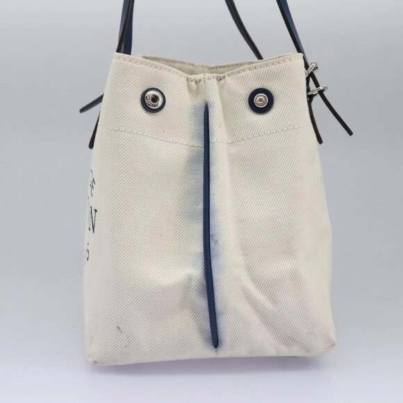 LOUIS VUITTON Cabas PM Tote Bag Canvas White Blue M94504 LV Auth ep5538 - Picture 4 of 16